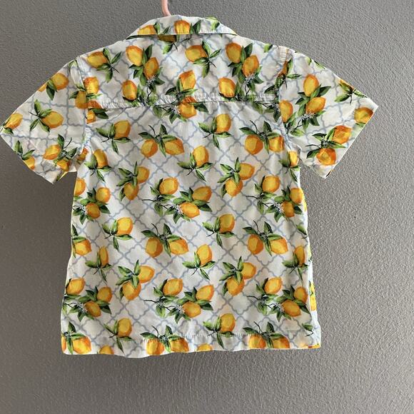 Janie and Jack 2T Boys Lemon Print Button Down shirt - Picture 2 of 7